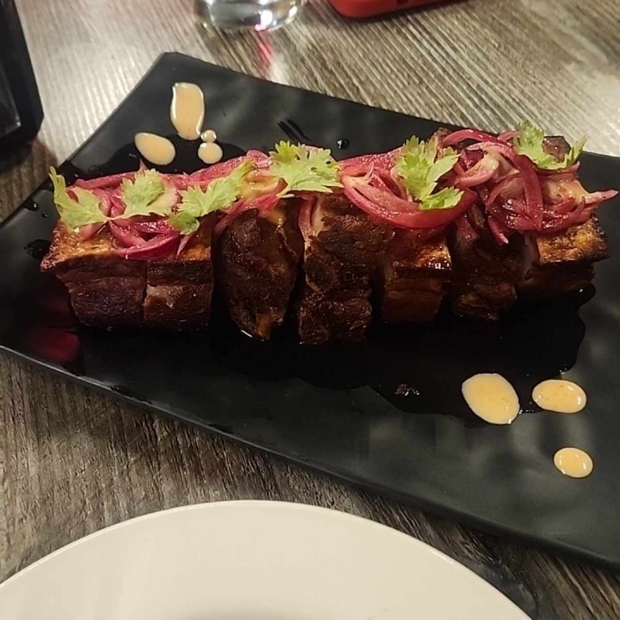 ceviche de pork belly puerco