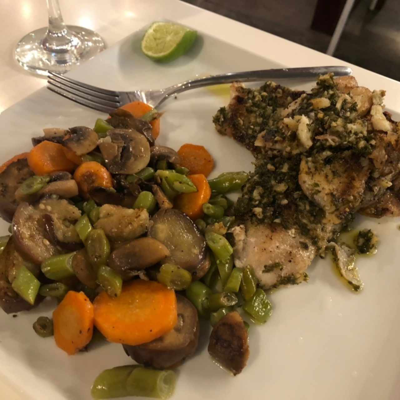 Filete de Corvina al Ajillo