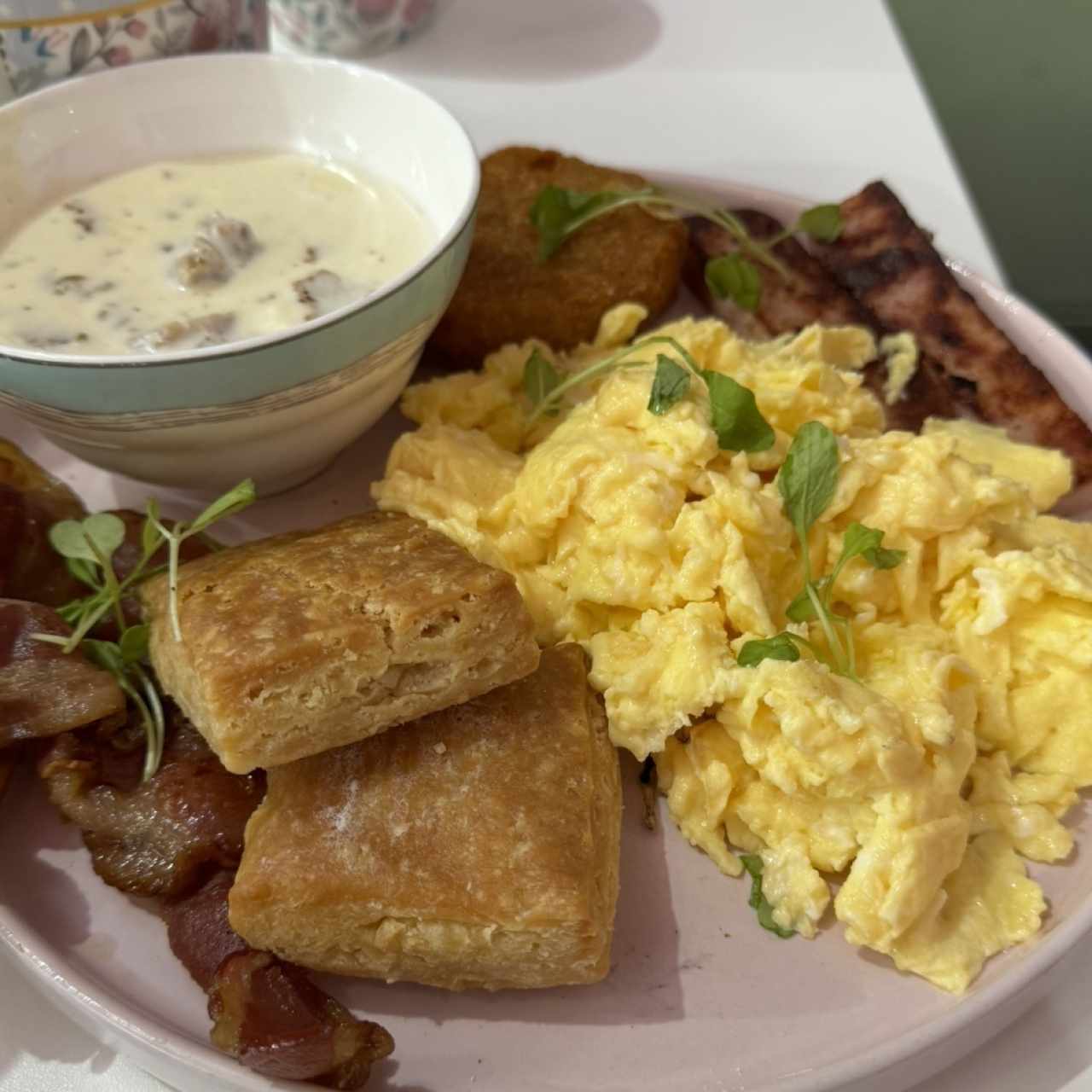 Country Biscuit And Gravy Breakfast