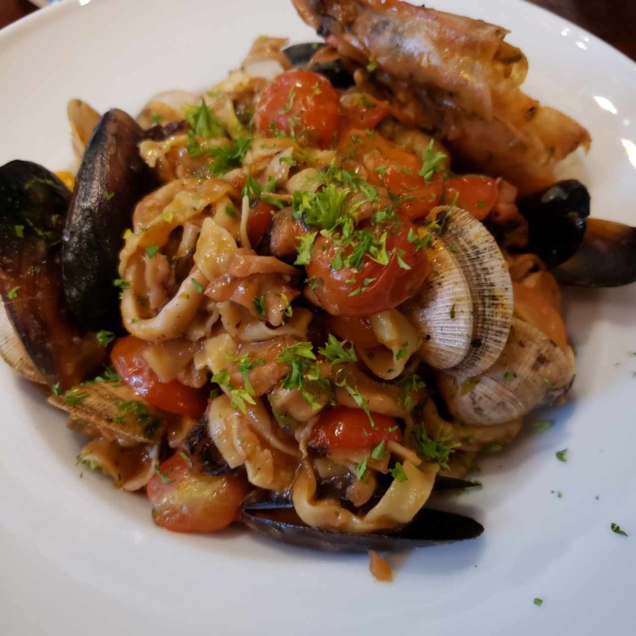 Fettuchini con mariscos