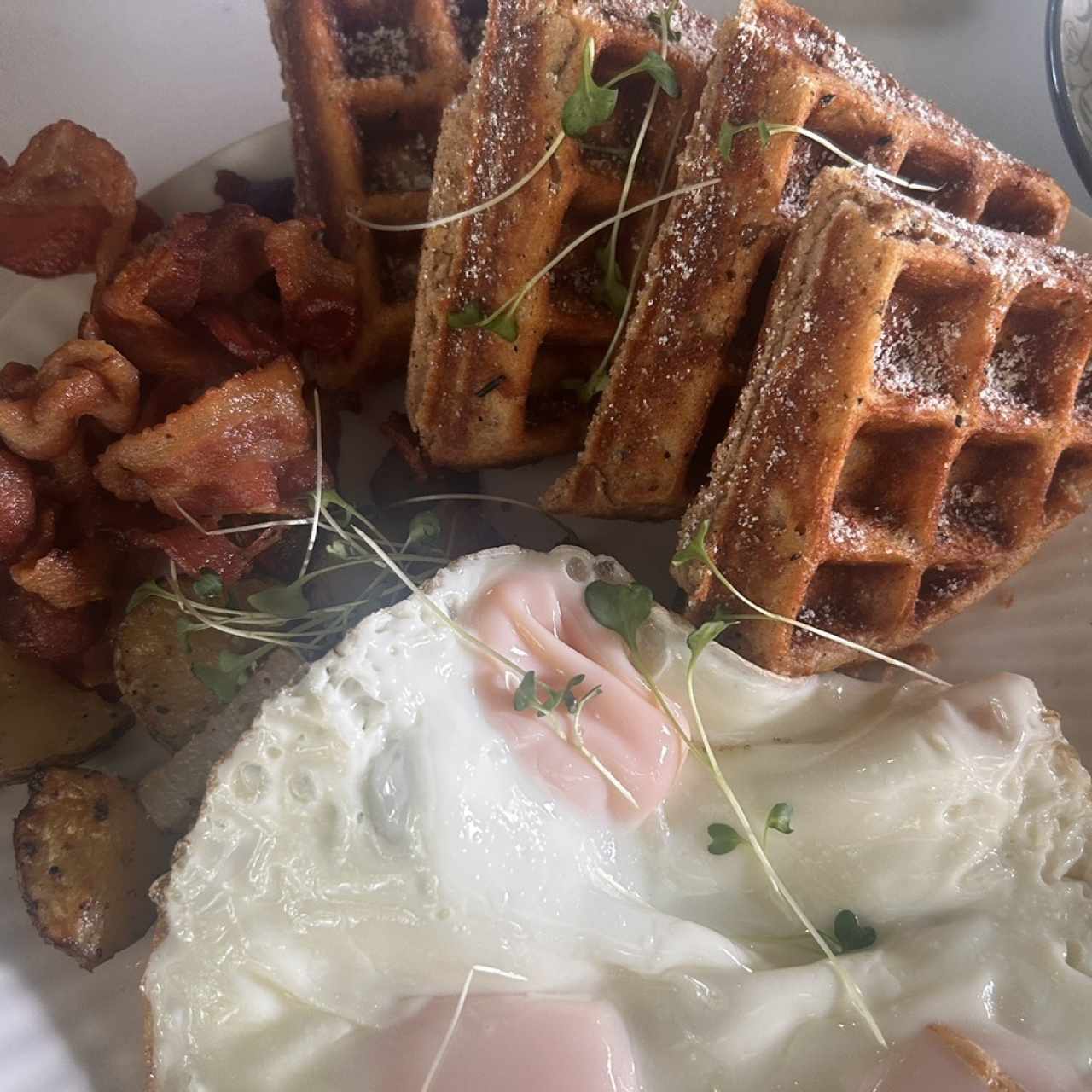 Waffles breakfast