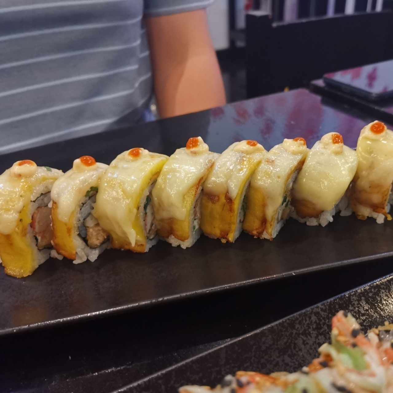 Roll de queso con plátano