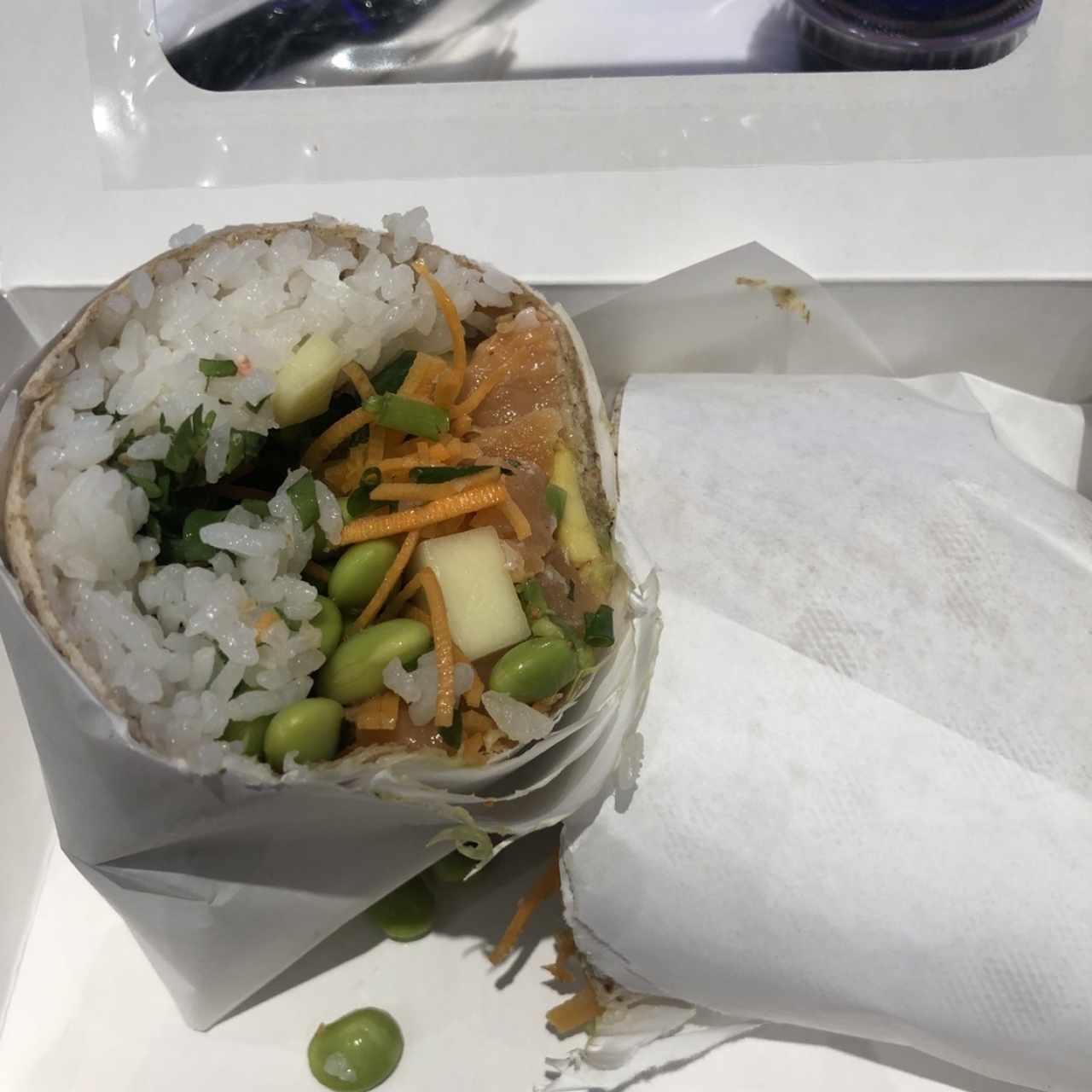 Salmon poke wrap