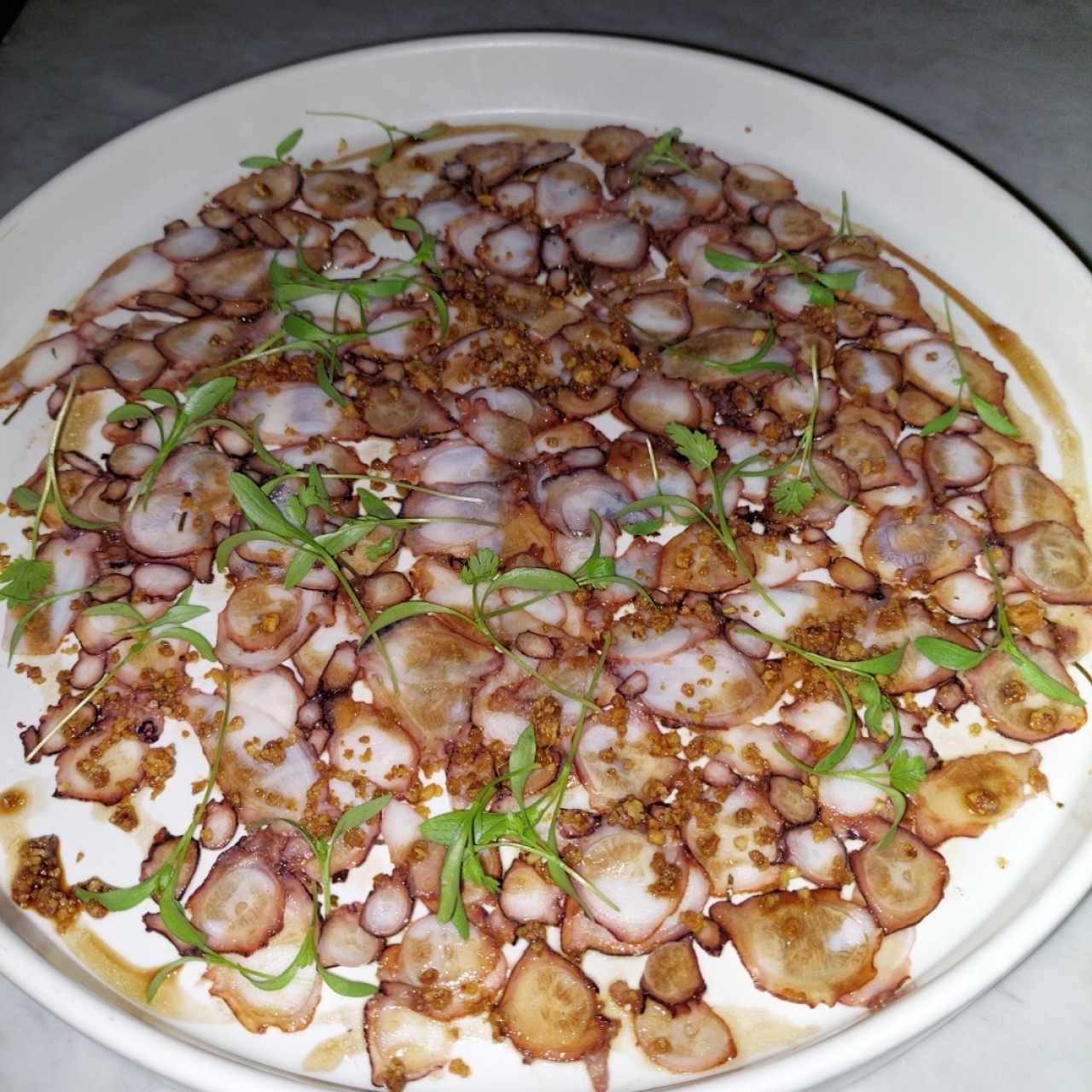 Carpaccio de pulpo