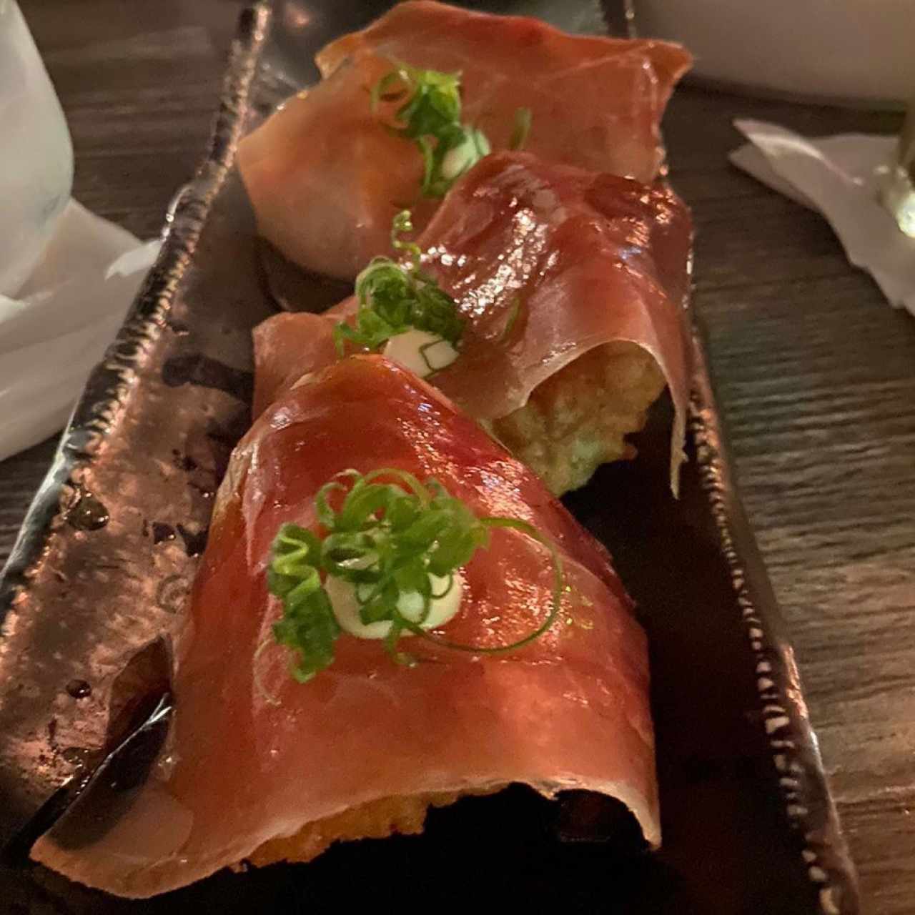 Langostinos Tempura Con Jamón Serrano, calidad vs precio son inigualables