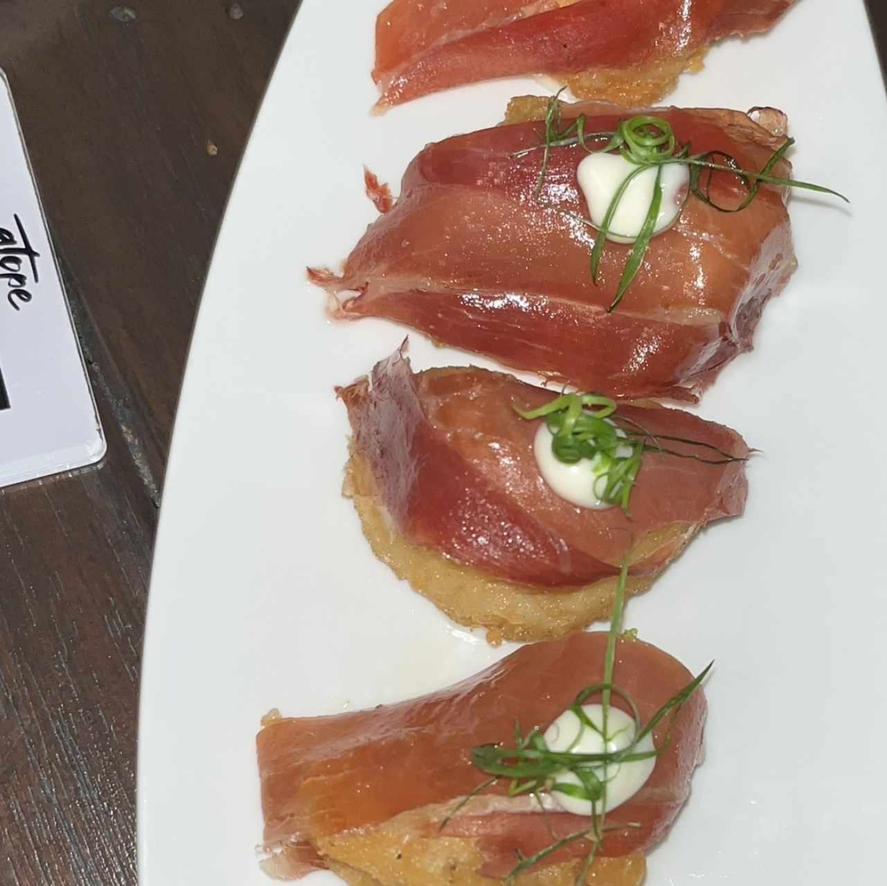 Langostinos Tempura con Jamón Serrano