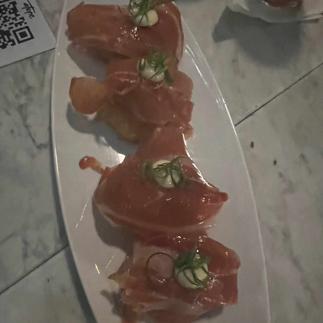 Langostinos Tempura con Jamón Serrano