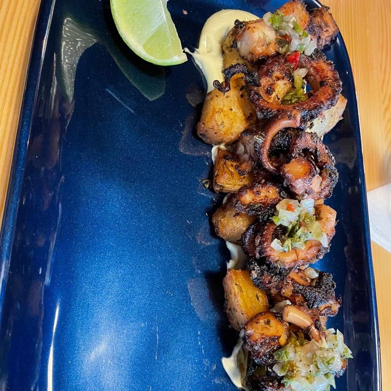 Pulpo al fuego.