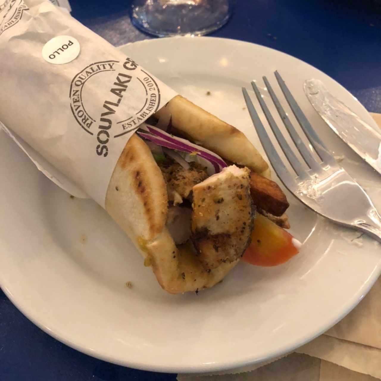 souvlaki de pollo