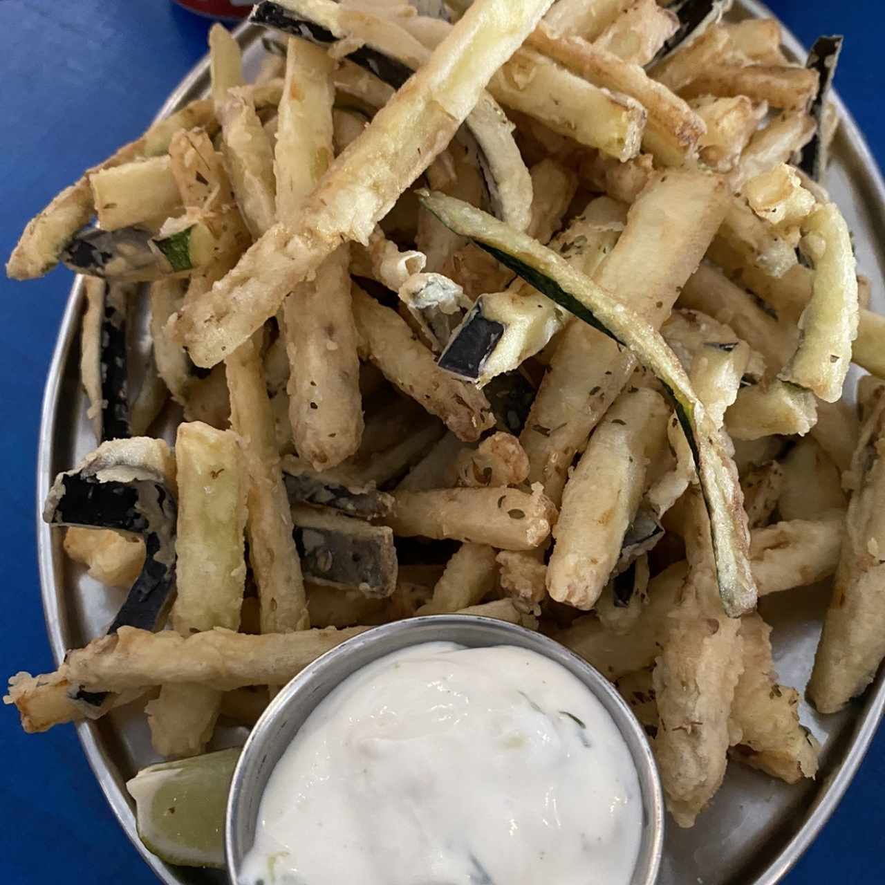 Berenjenas y calabacin fritos 