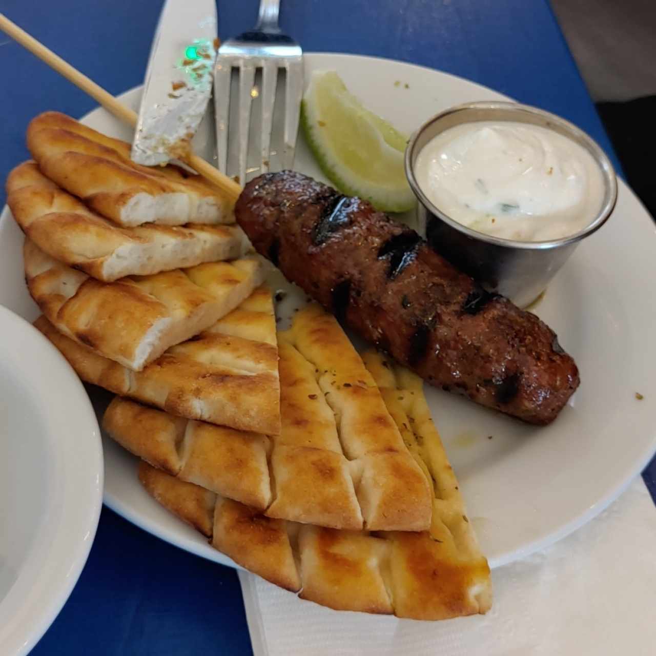 brocheta albóndigas