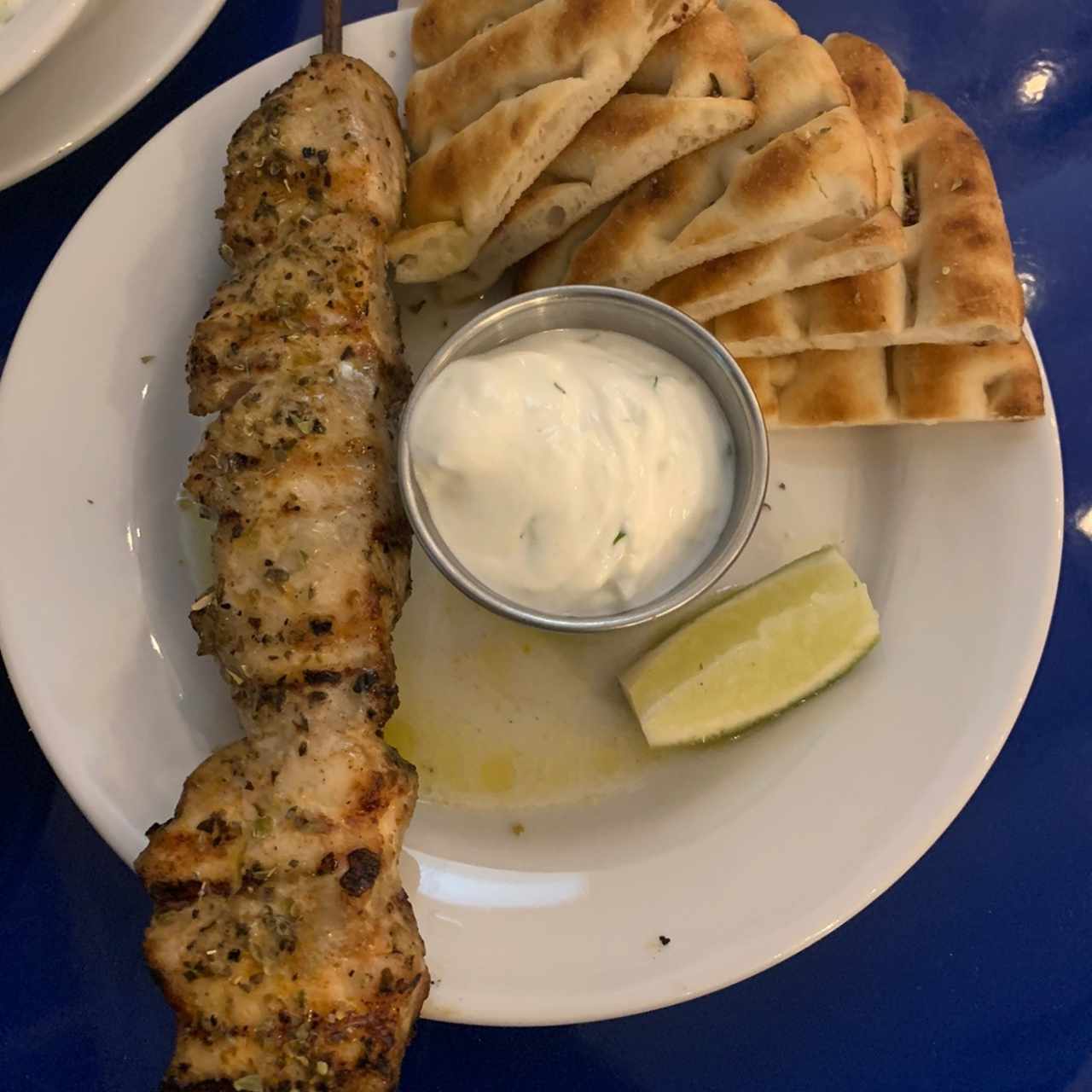 Brocheta de pollo