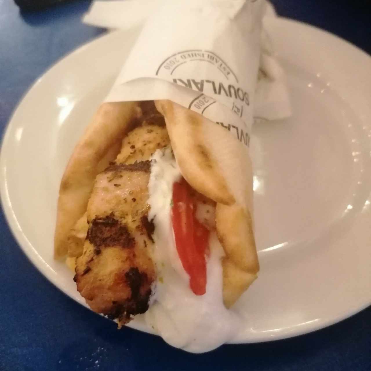 Souvlaki de pollo