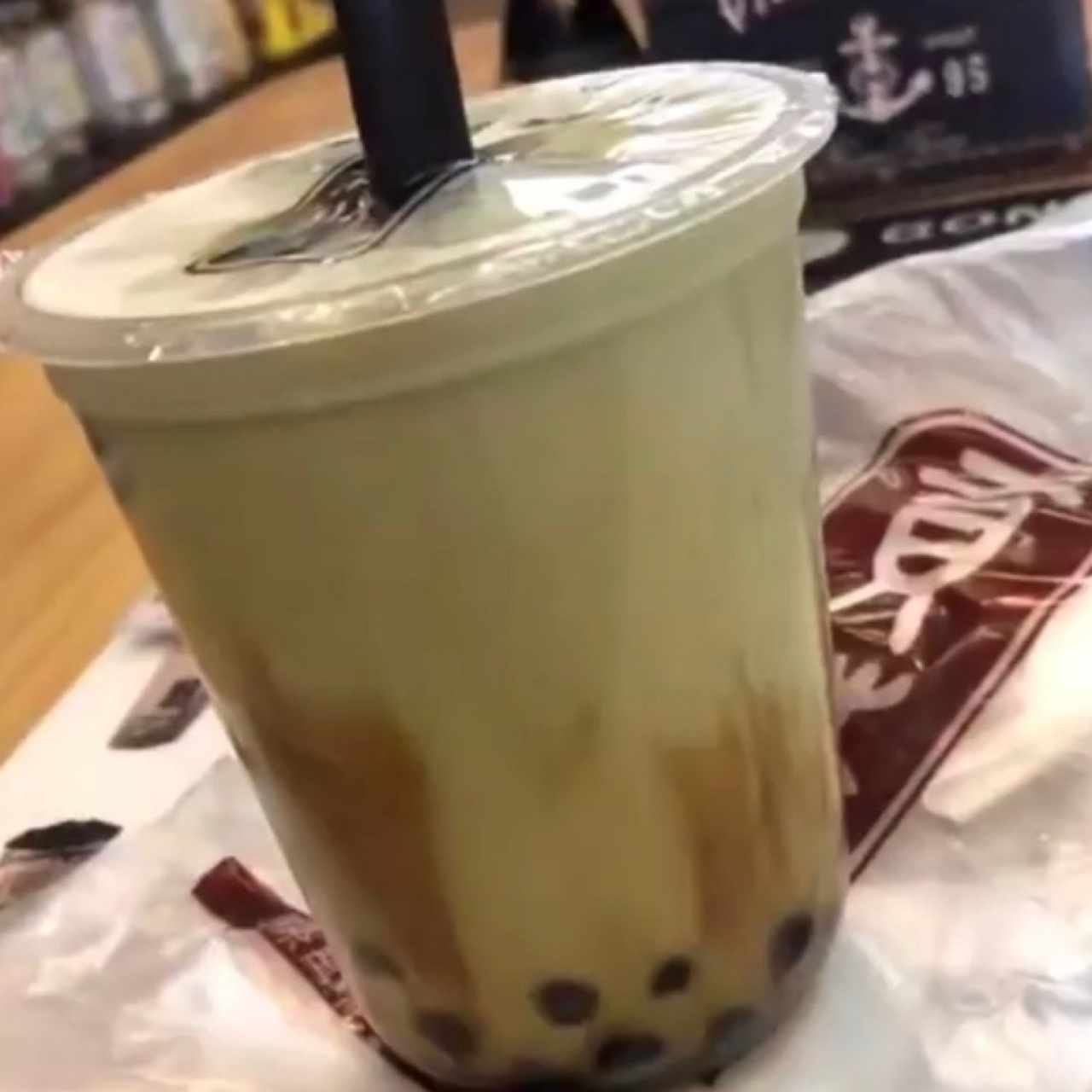 Matcha bubble tea 