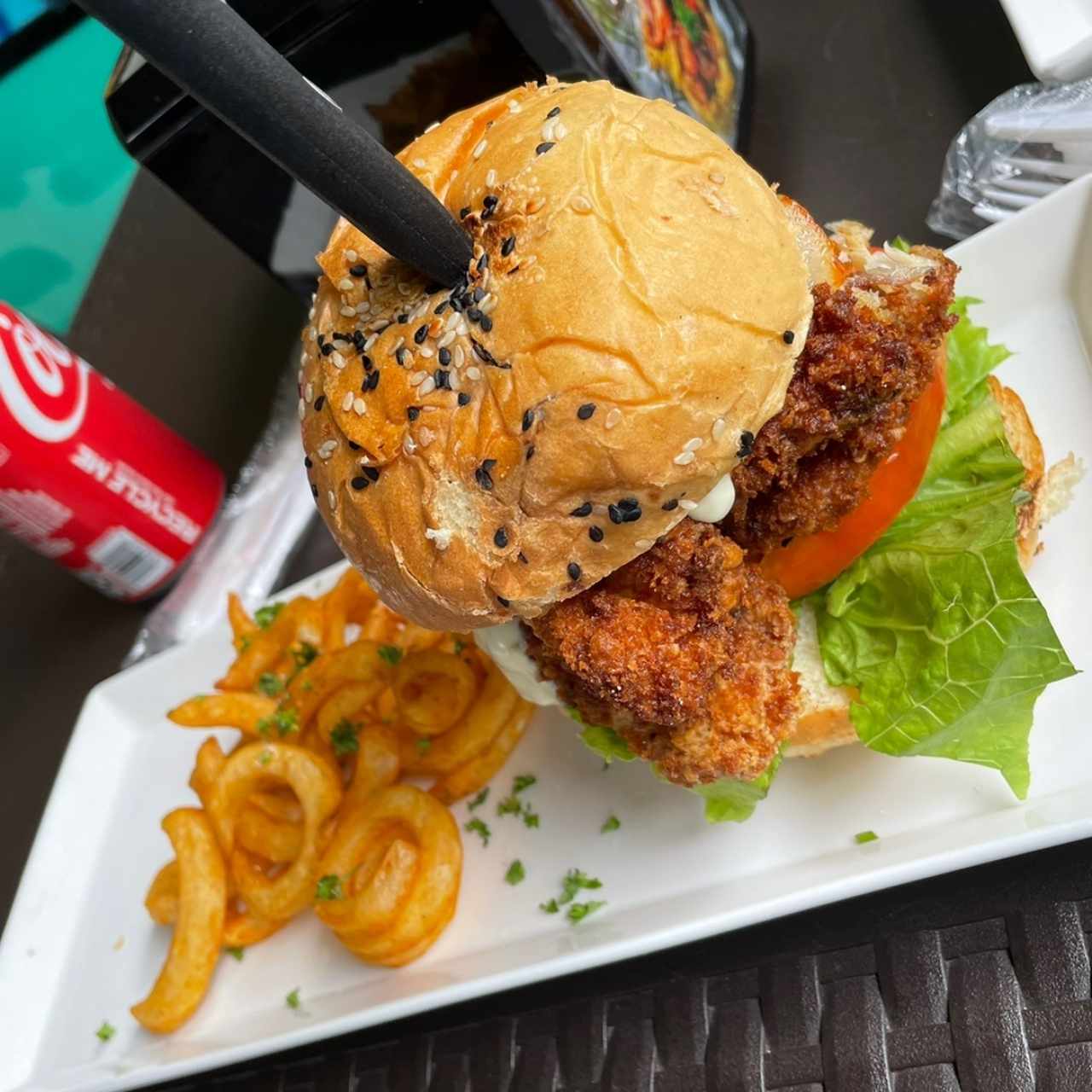 La santa fish burger