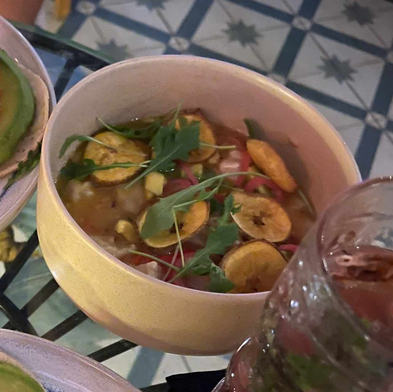 Ceviche en salsa de mojito de maracuya