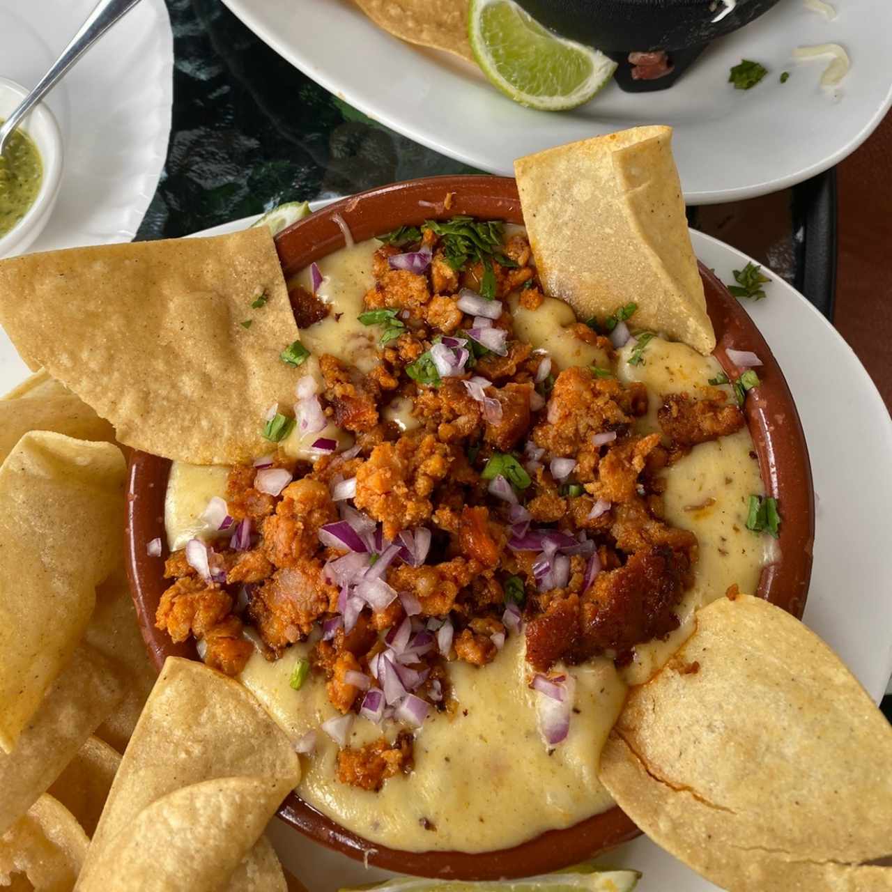 Queso fundido con Chorizo 😋