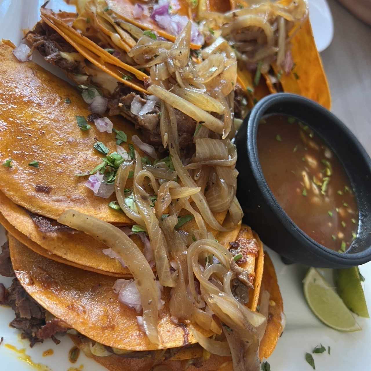 Quesa tacos de birria