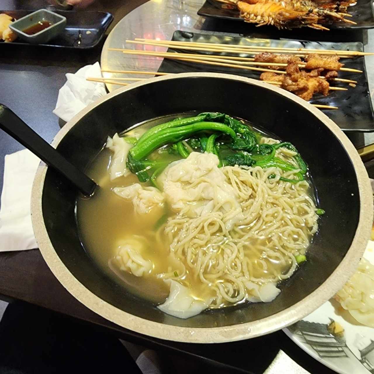 Sopa de Wantón con camarón