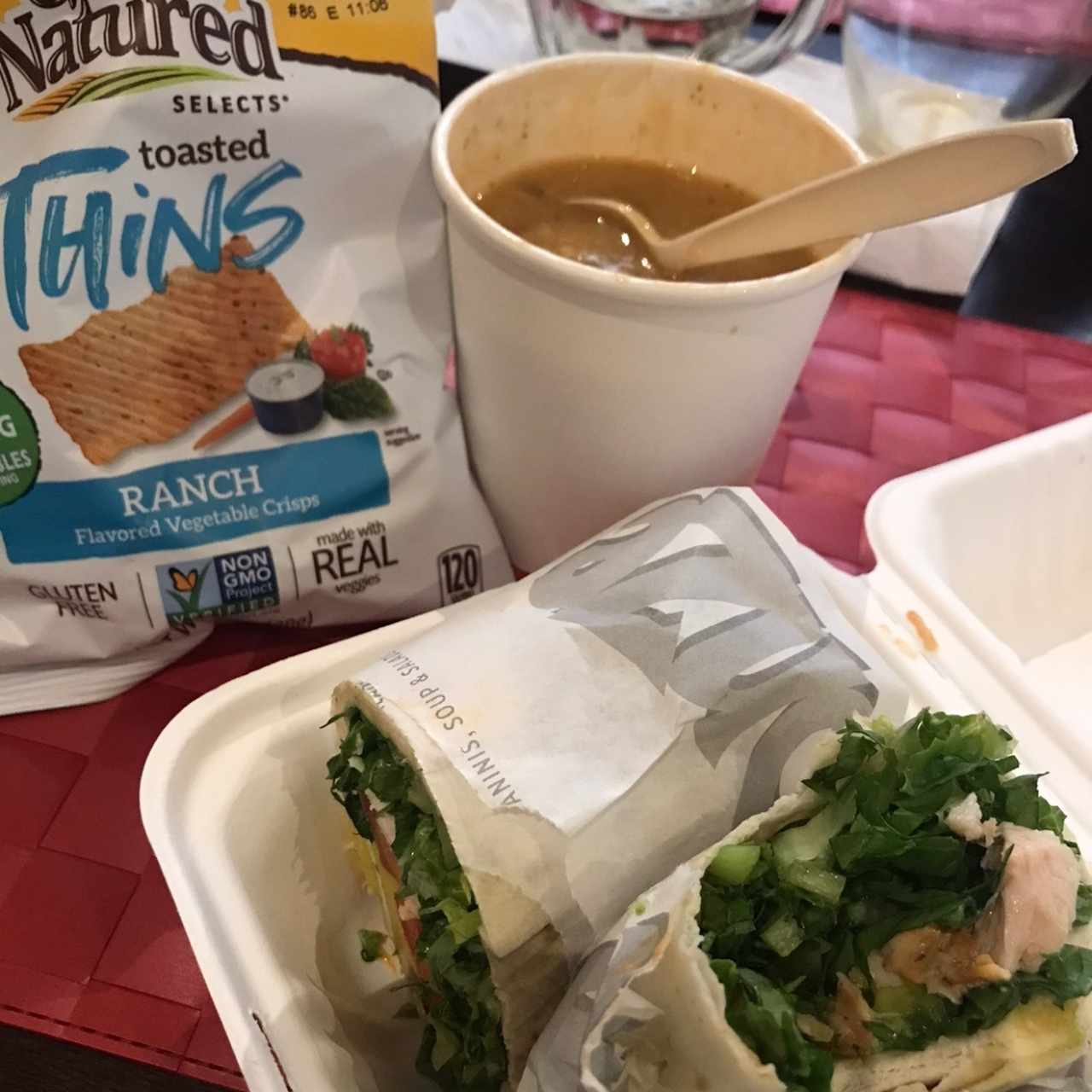 Wrap California, sopa del día