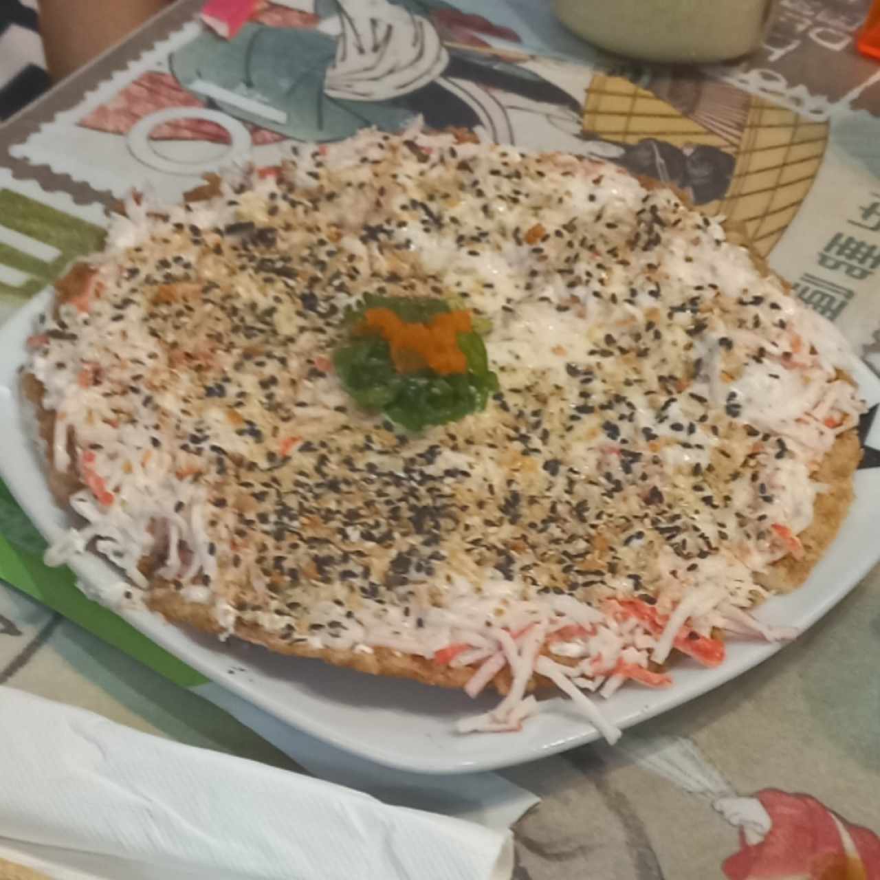 Tentadoras Entradas - Pizza de Cangrejo