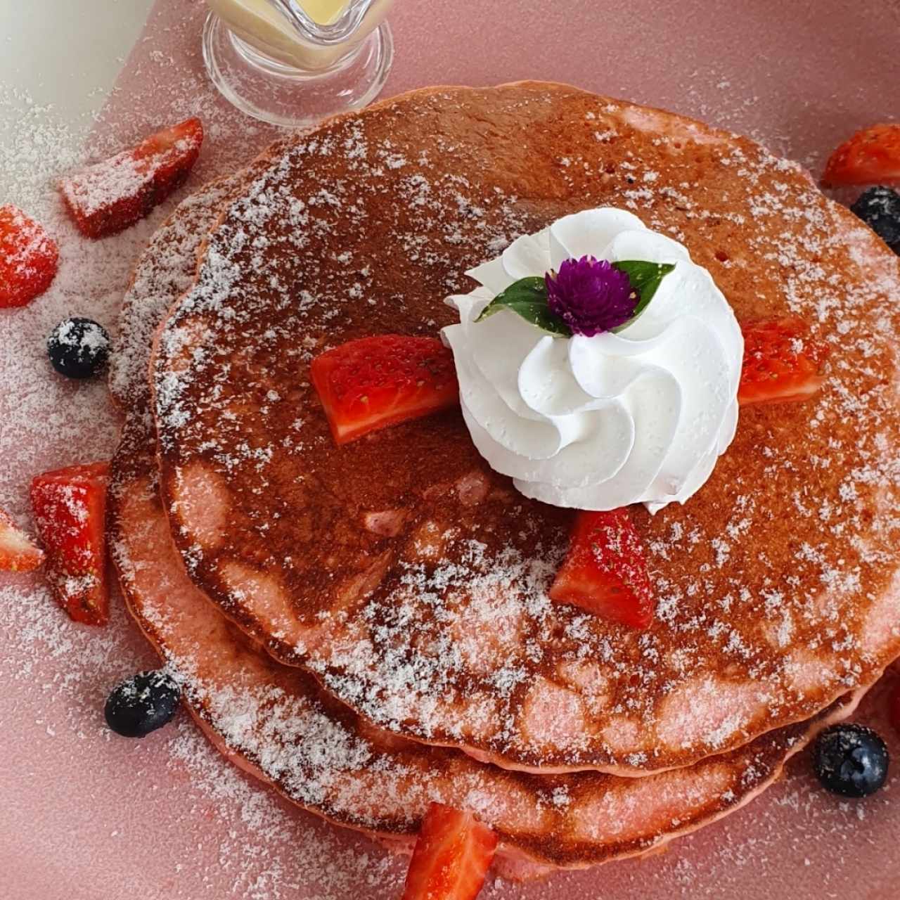 pancake de rosas