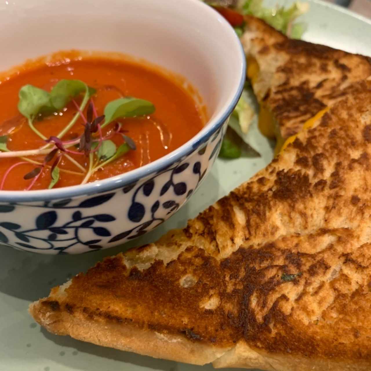 Grilled cheese with tomato soup