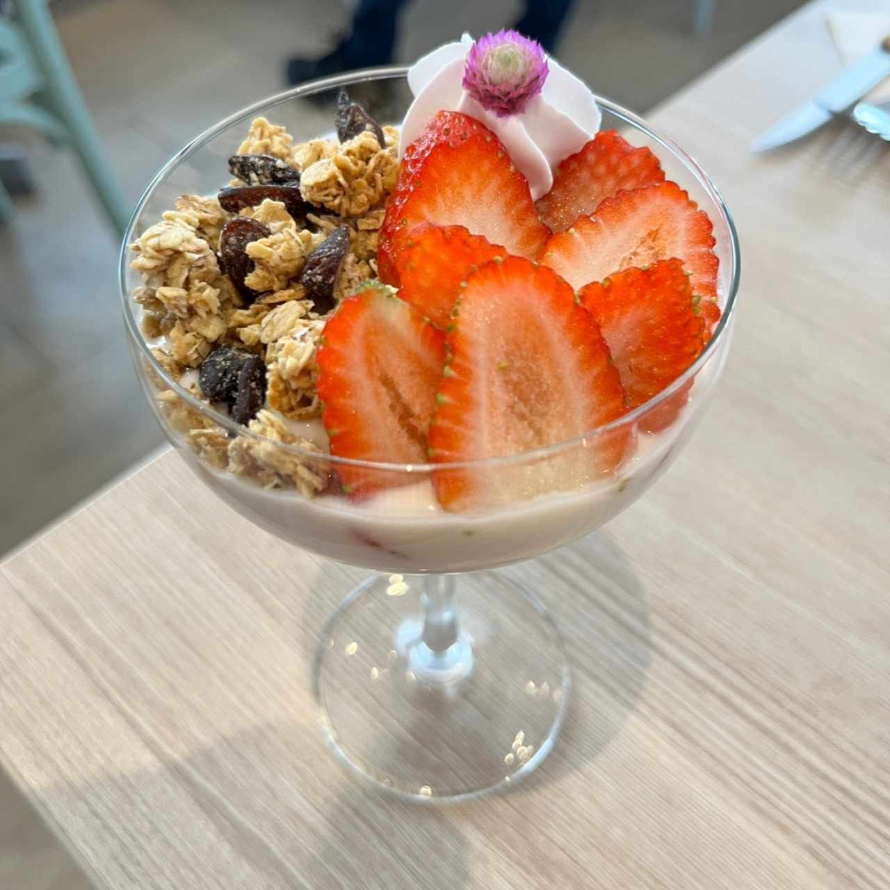 Parfait from brunch menu