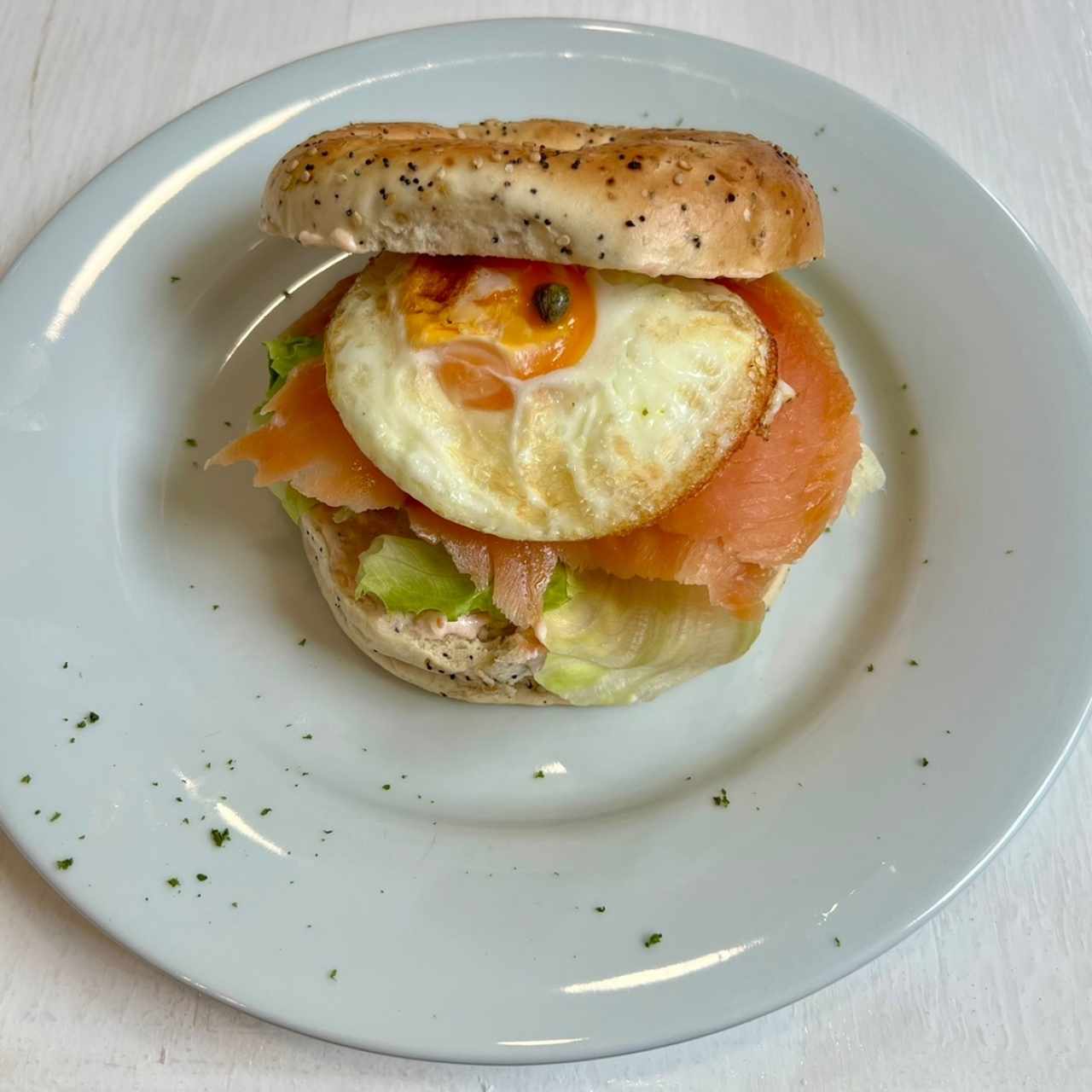 Bagel de salmón 