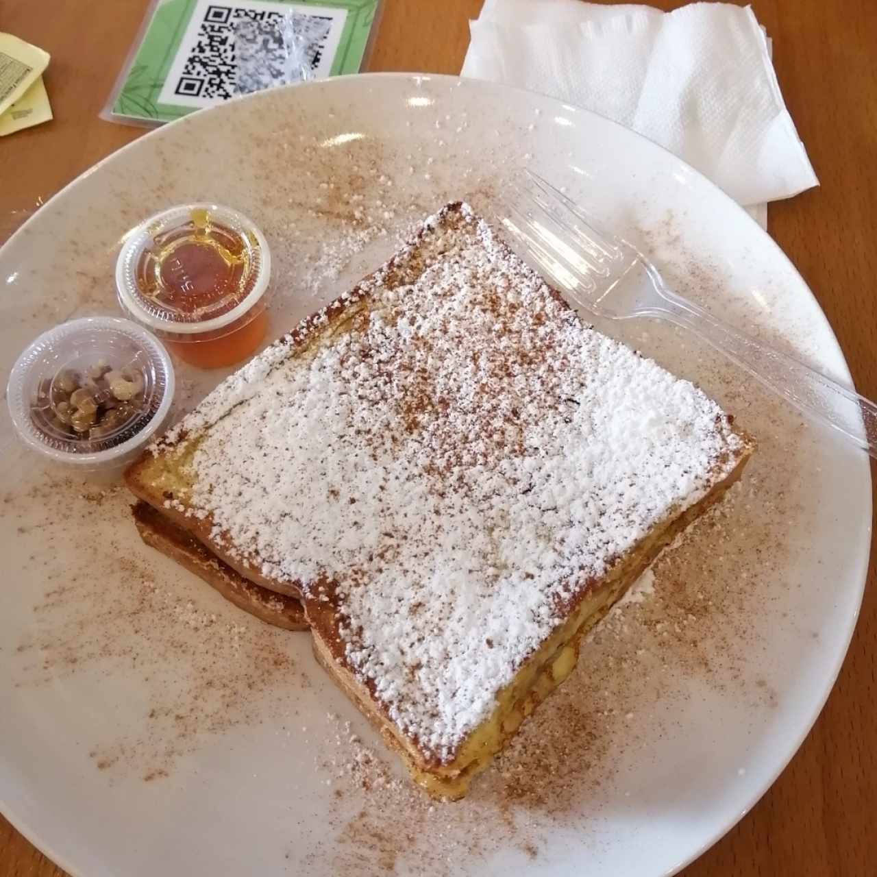 Tostada Francesa Rellena con jamón y queso, exquisito lo ame 