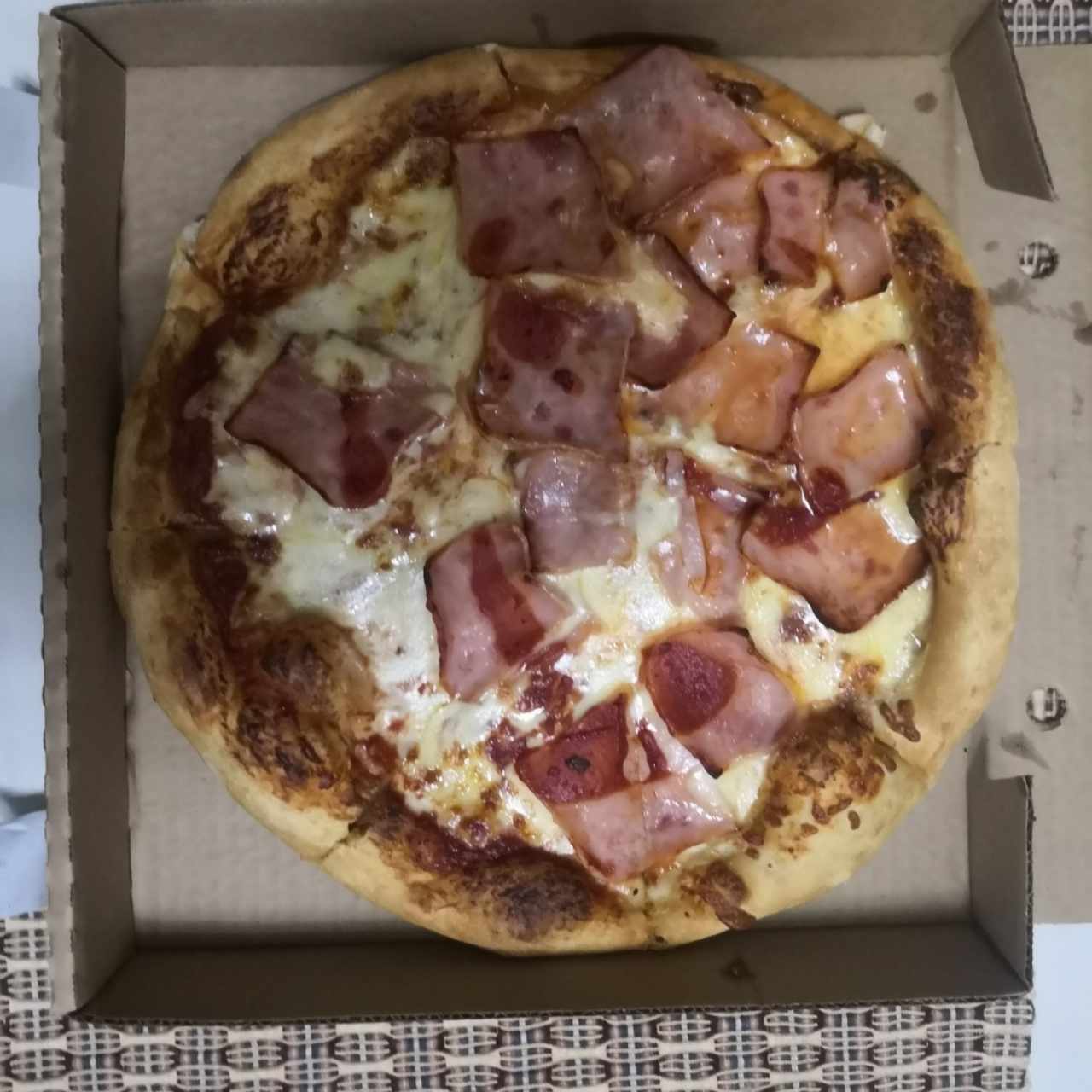 pizza con jamón