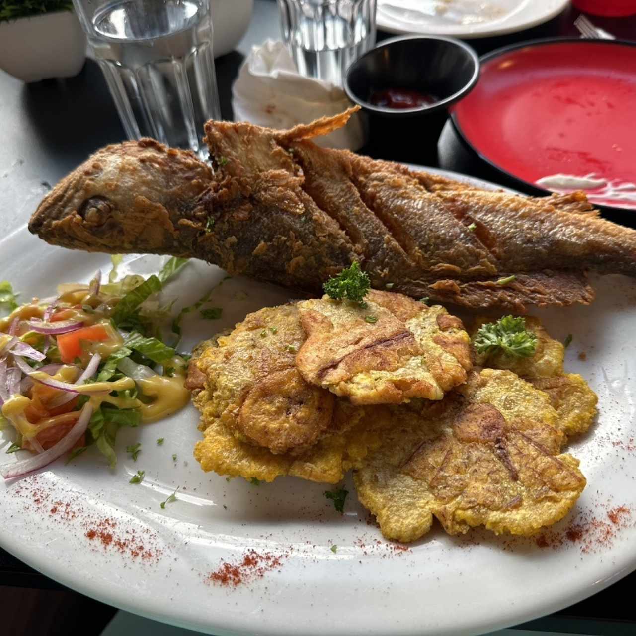 Pescado frito a la langosta