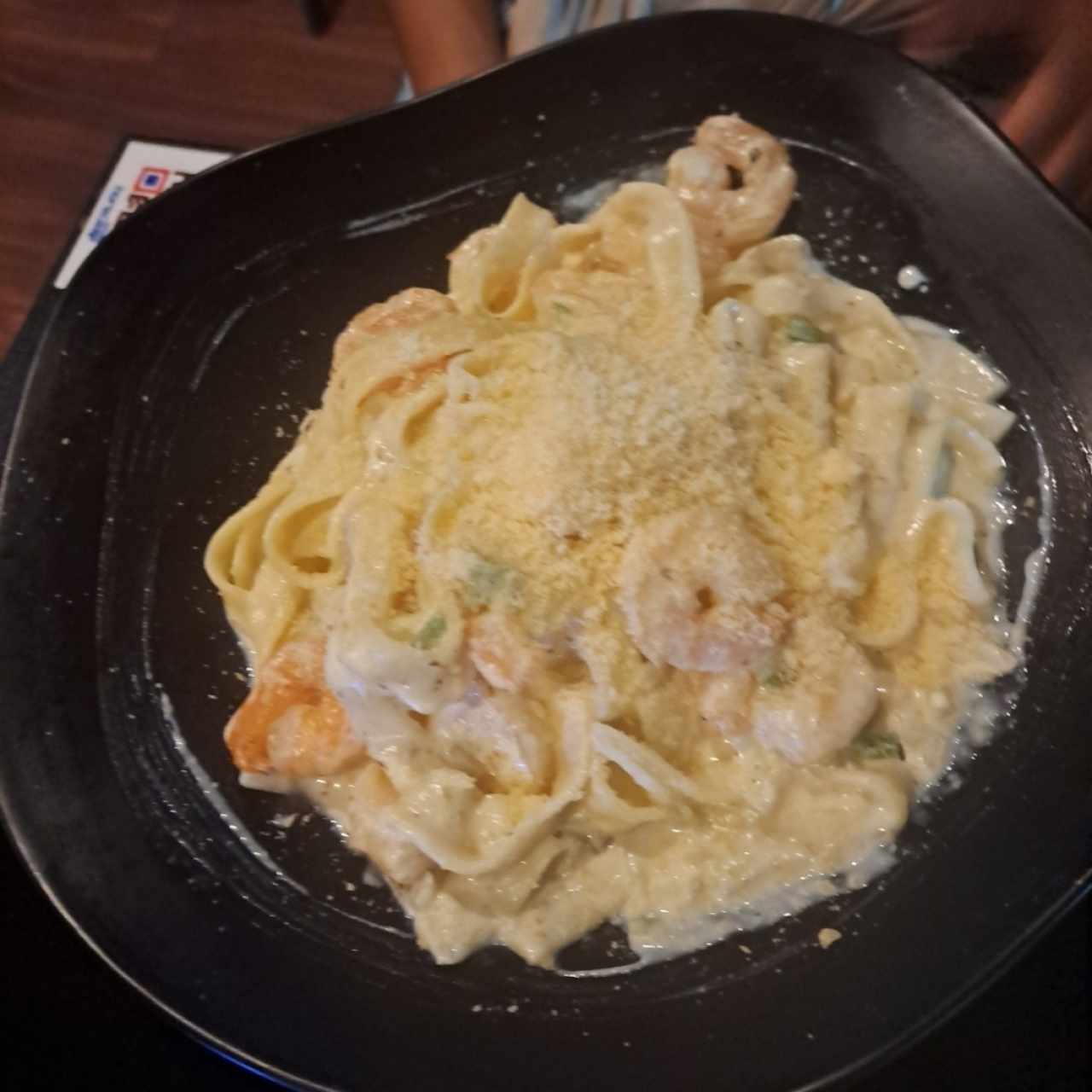 pasta con camarones 