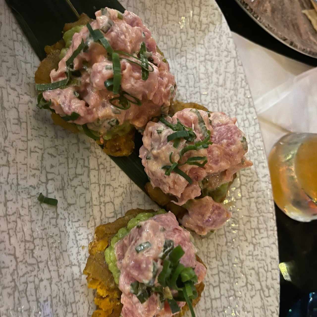 Tostones de atun fresco 