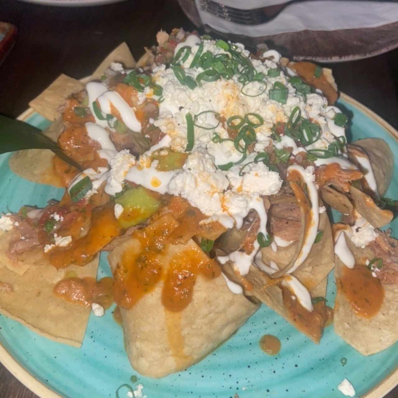 Nachos de puerco