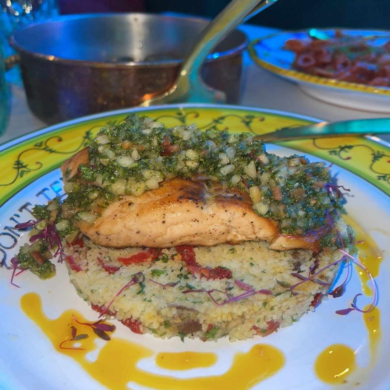 Salmon chimichurri