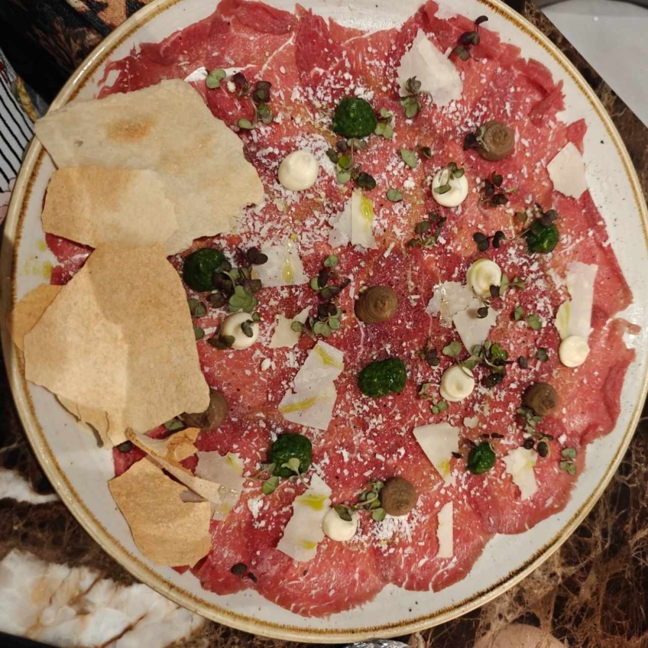 Carpaccio de res