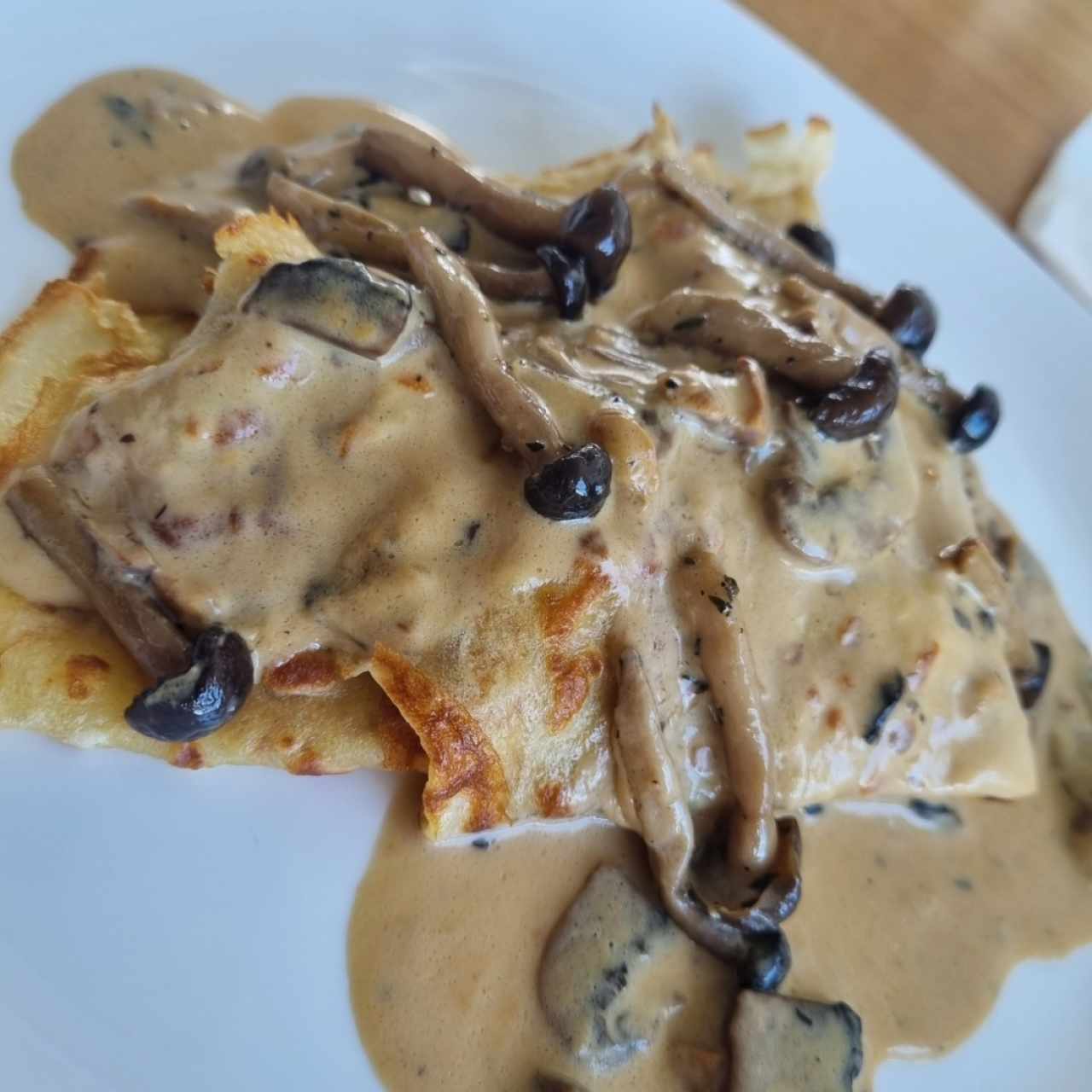 Crepes Salées - Poulet et champignons