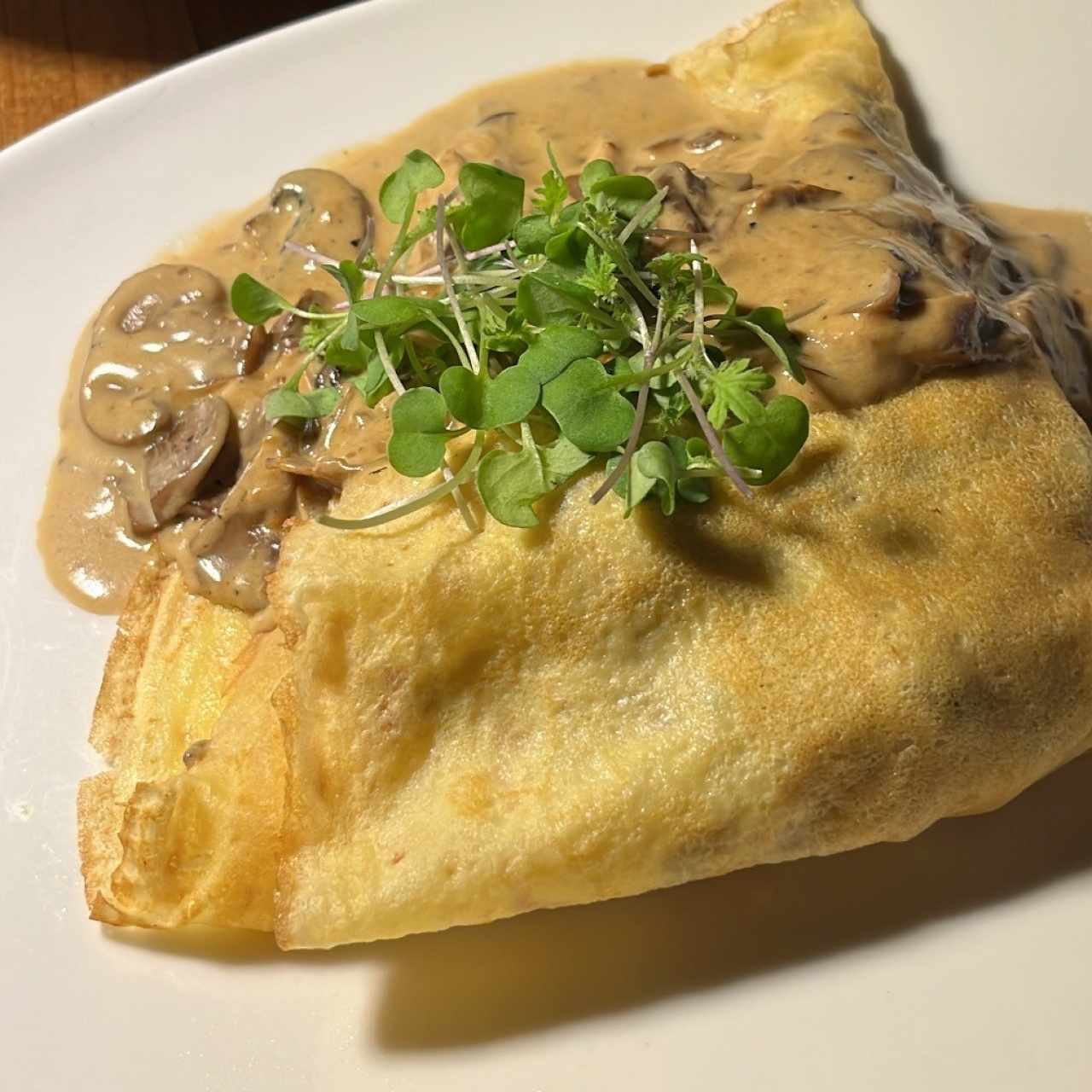 Crepes Salées - Poulet et champignons