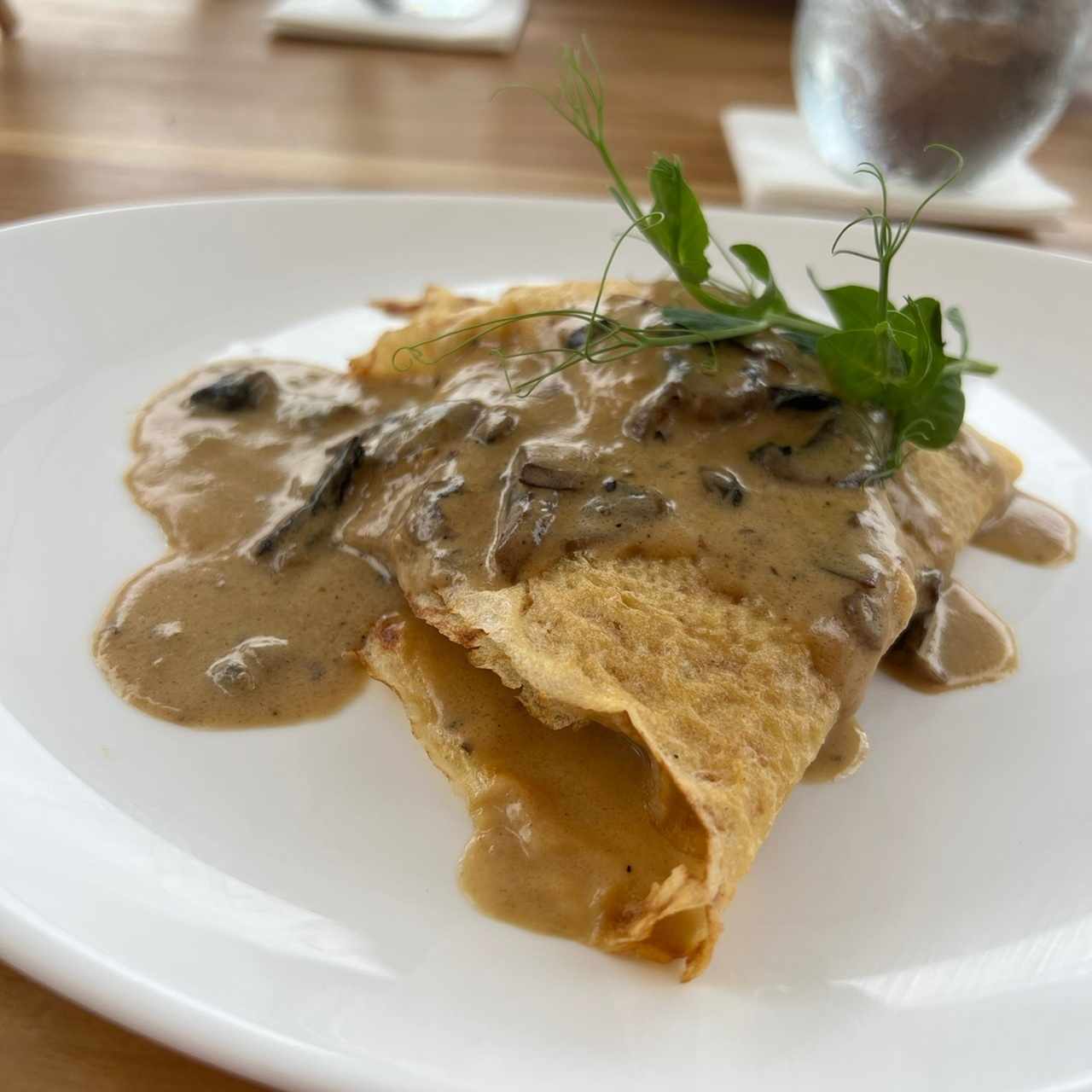 Crepes Salées - Poulet et champignons