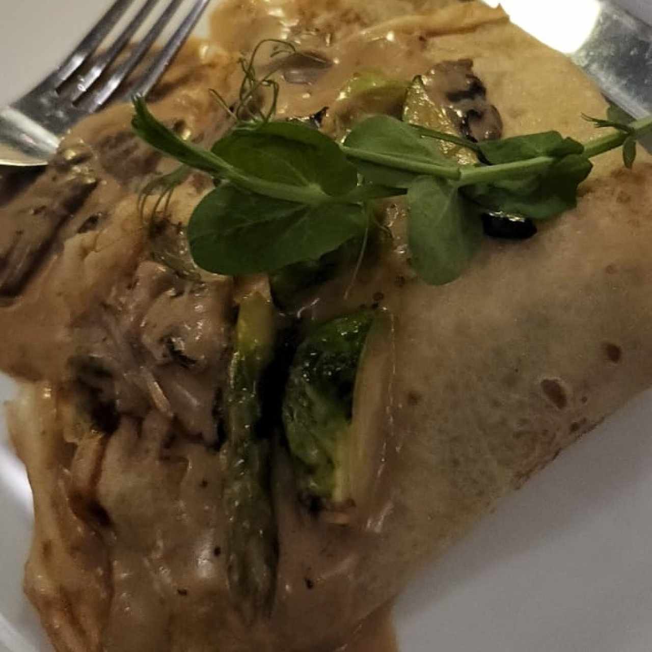 Crepes Salées - Poulet et champignons