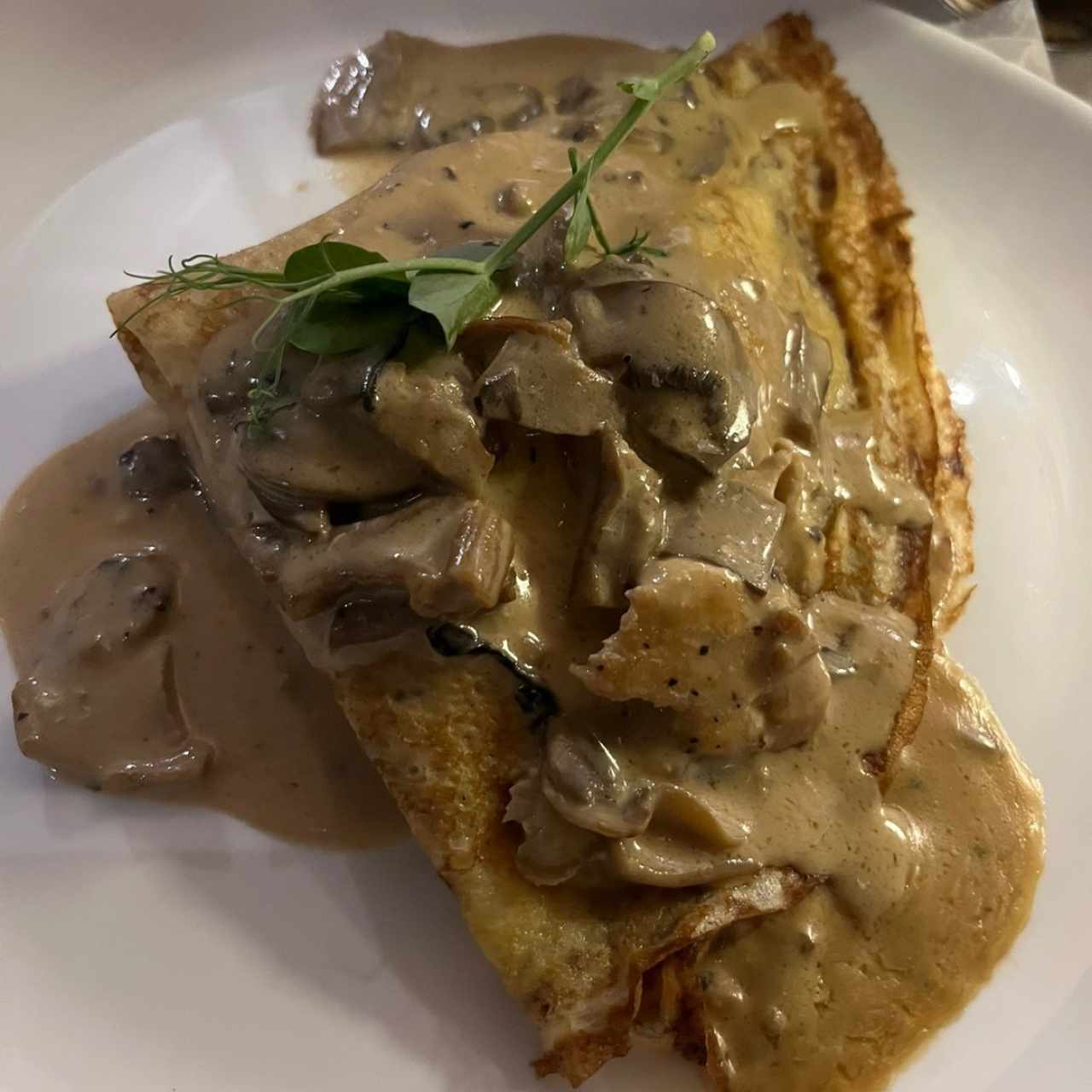 Crepes Salées - Poulet et champignons