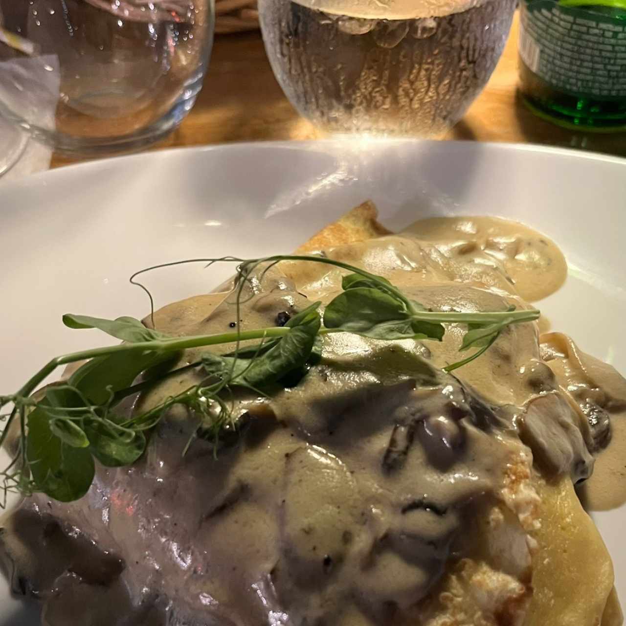 Crepes Salées - Poulet et champignons