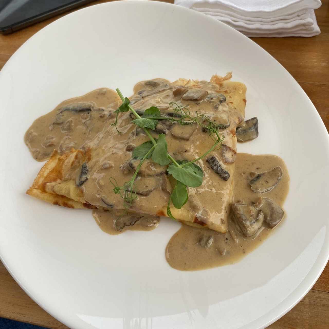 Crepes Salées - Poulet et champignons