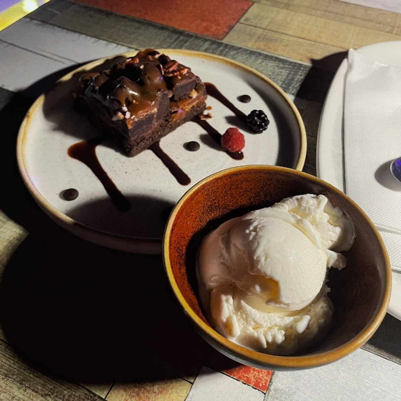 Brownie con Helado