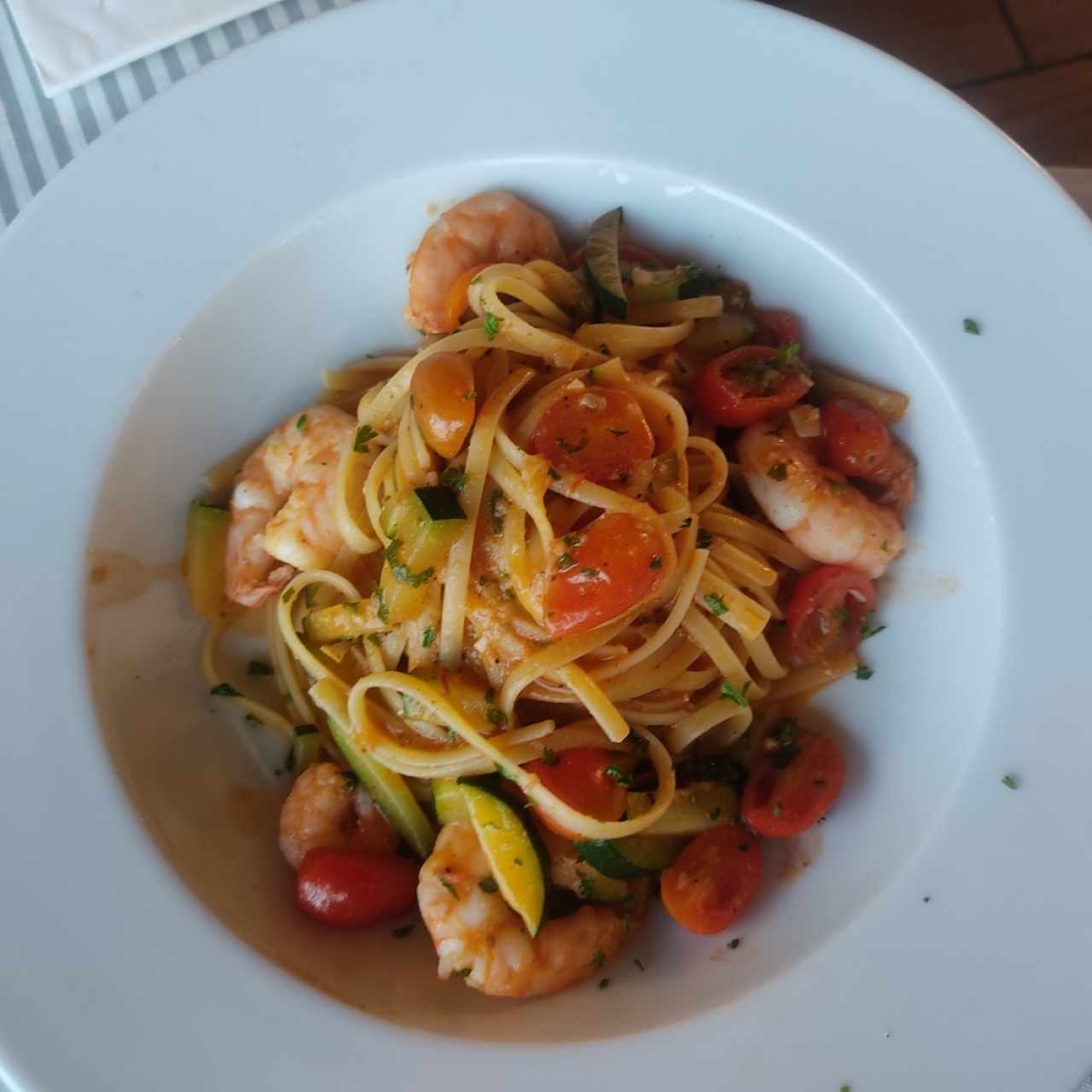 linguini con mariscos 