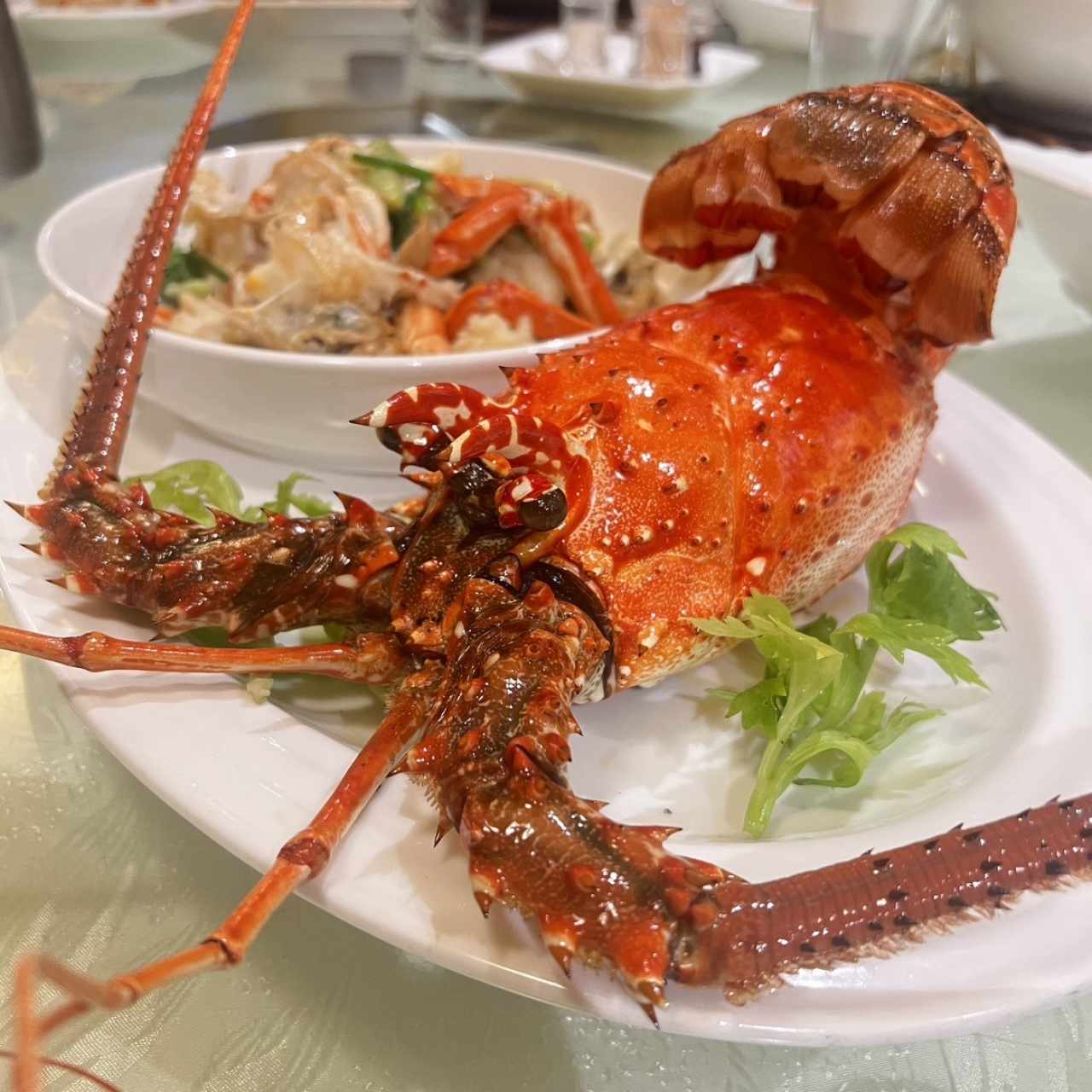 Langostas Salteadas con Jengibre Cebollín