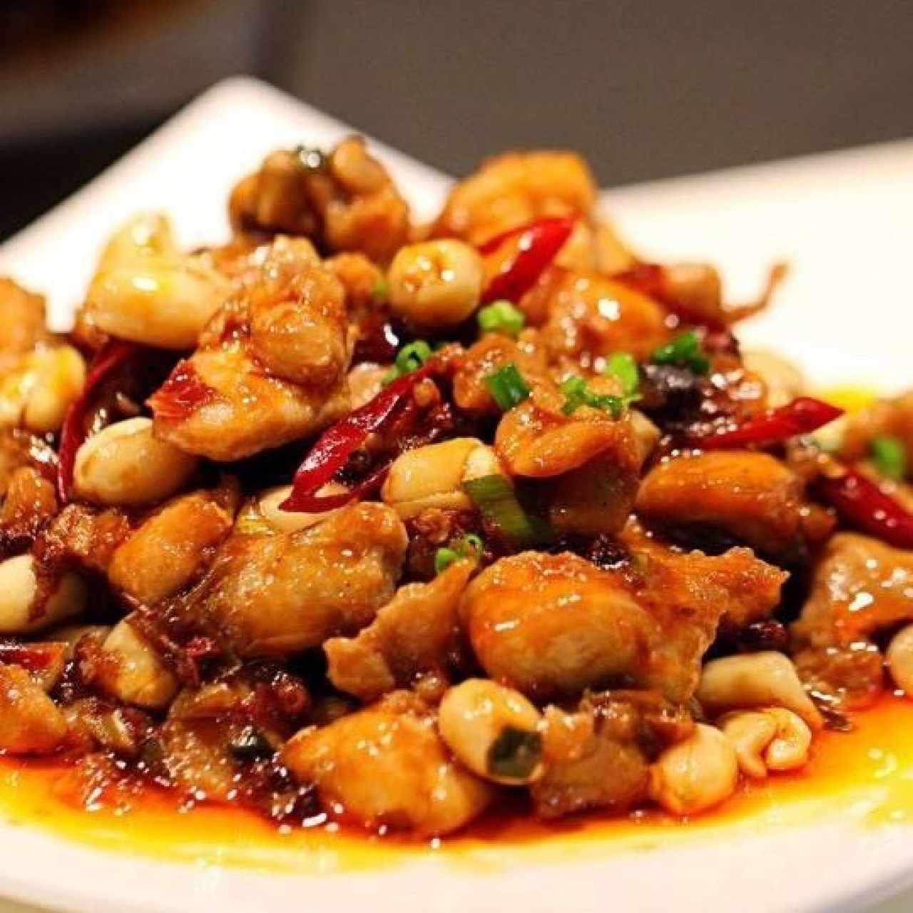 Cubitos de Pollo Kung Pao