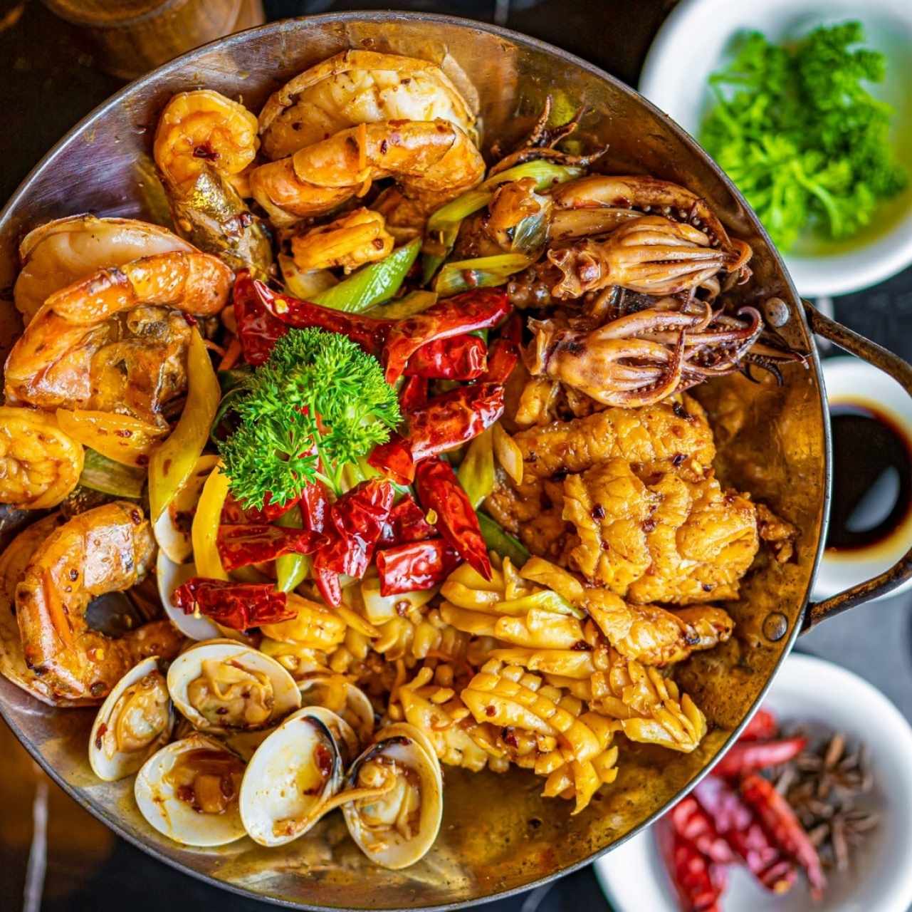 Fondue de Mariscos Picantes