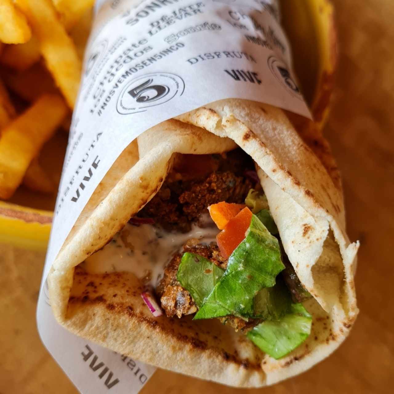 wrap de falafel